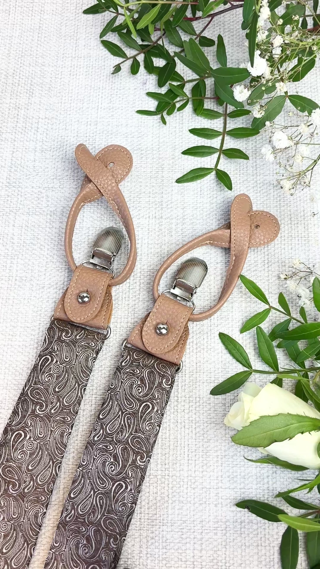 Walnut Paisley Wedding Braces