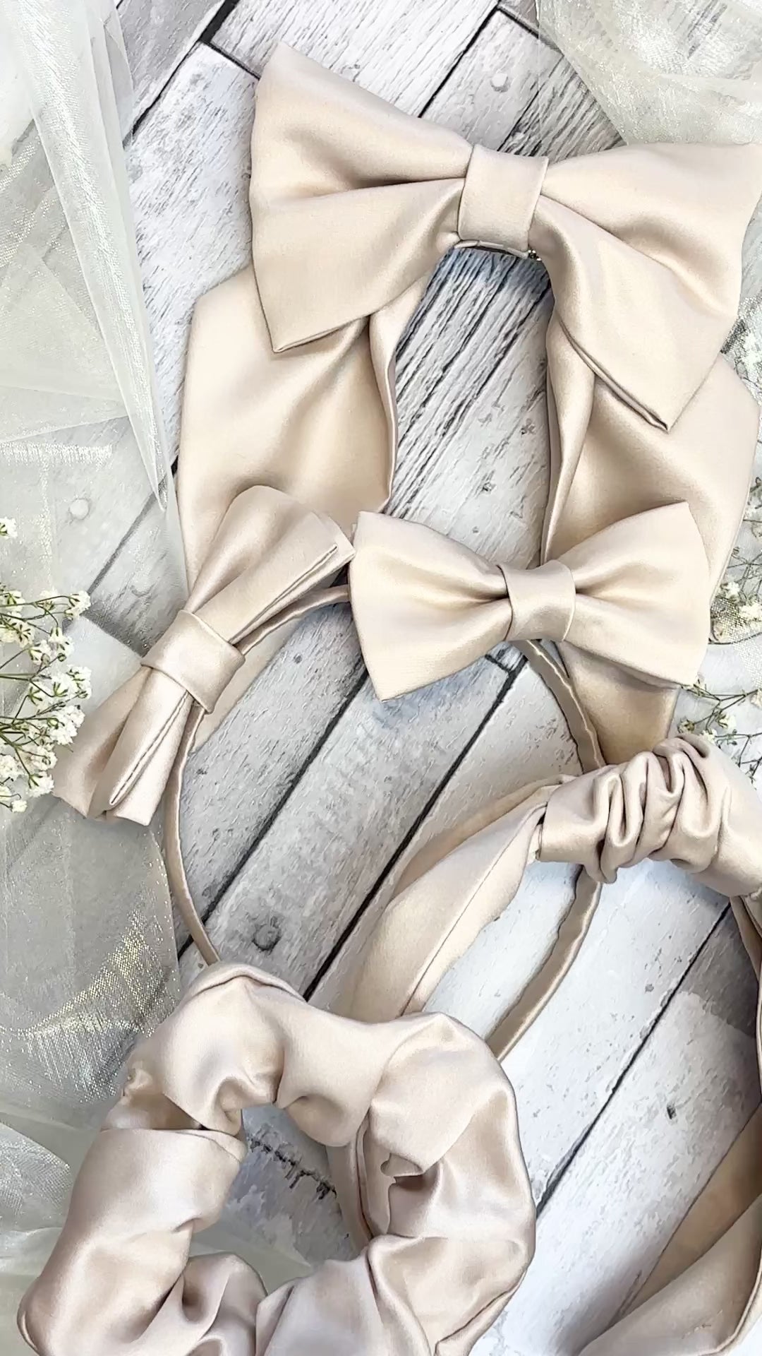 Antique Champagne Hair Ties Video