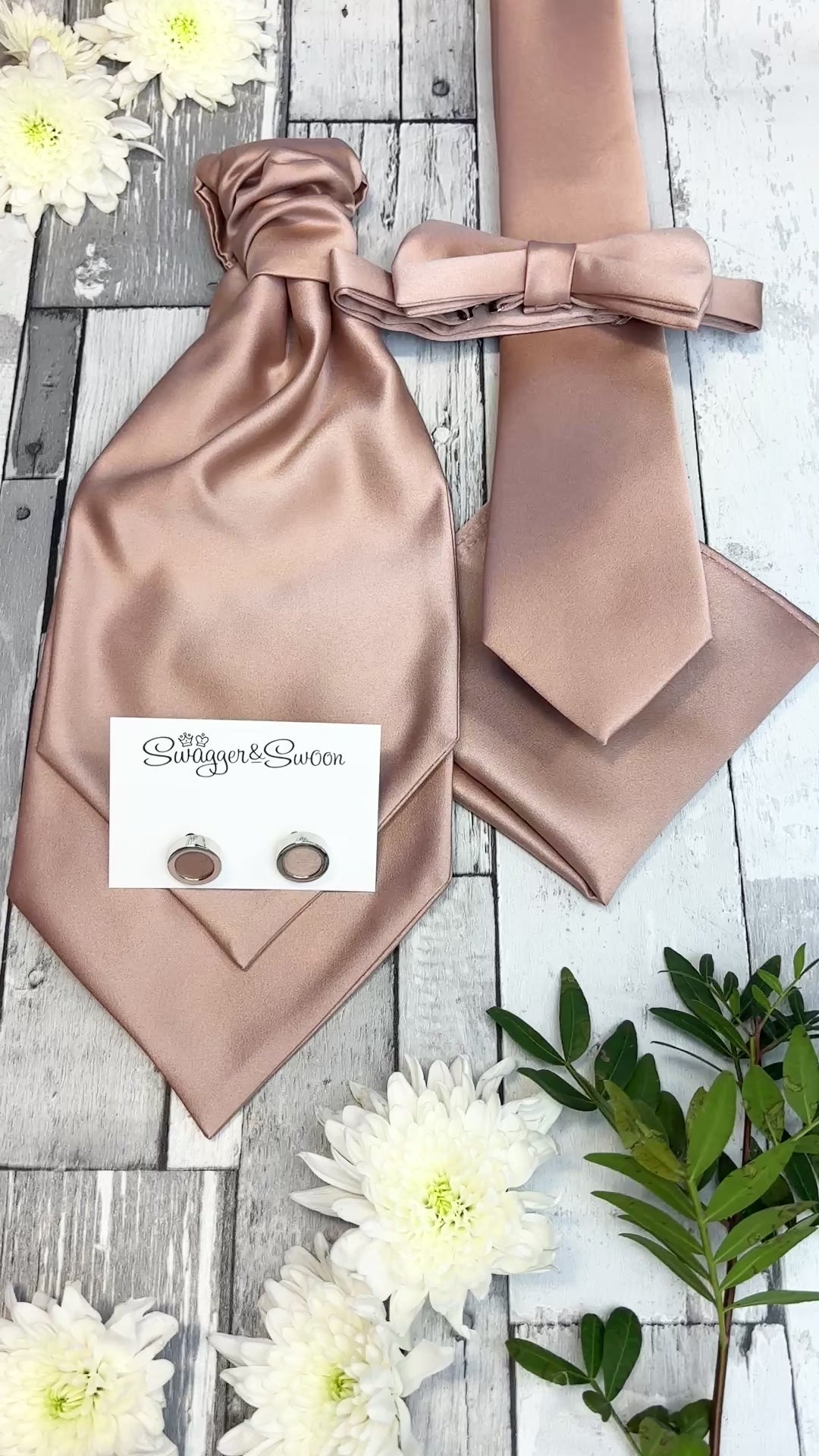 Taupe Wedding Tie Cravat Bow Tie