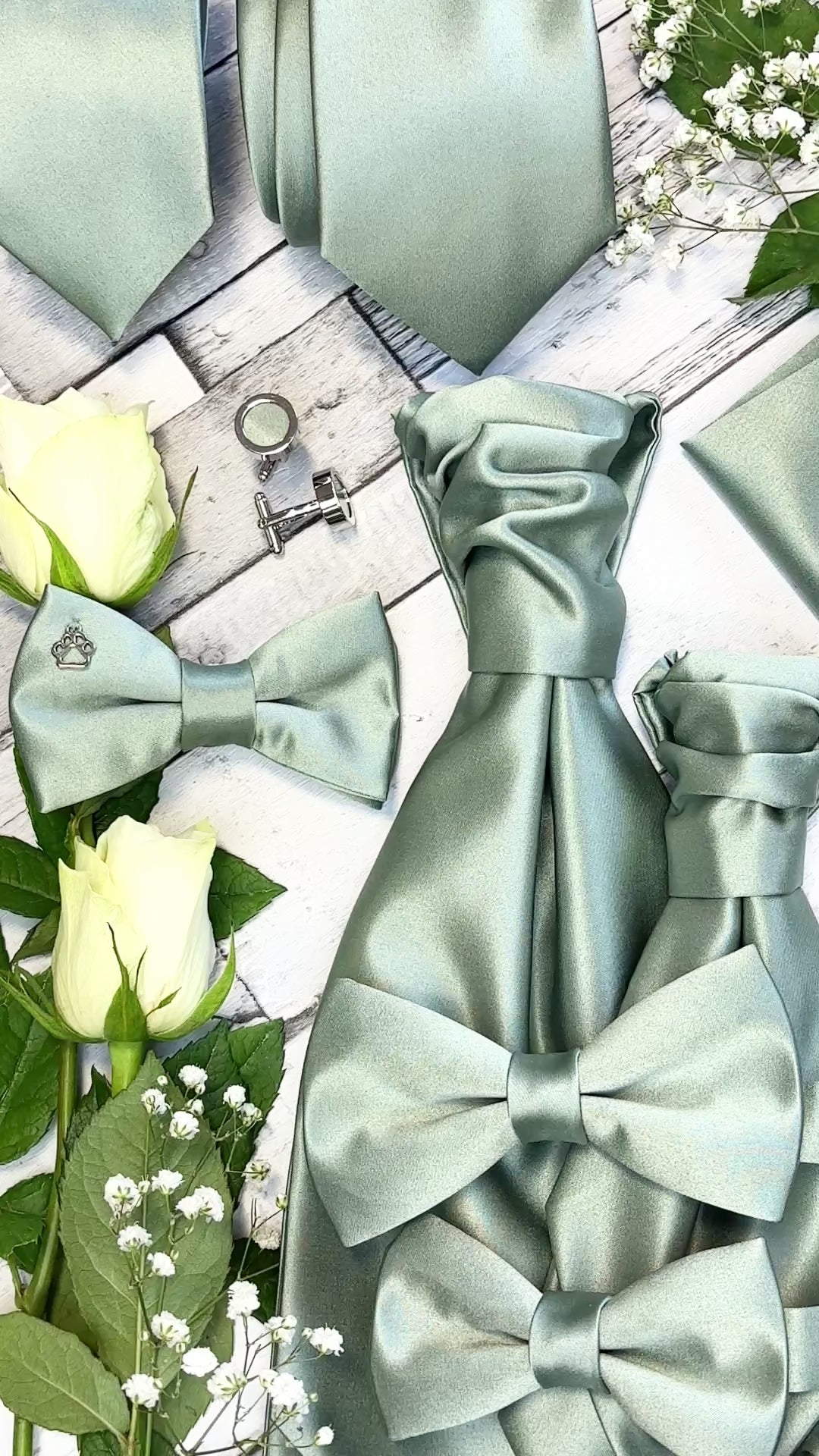 Sage Cravat Bow Tie Video