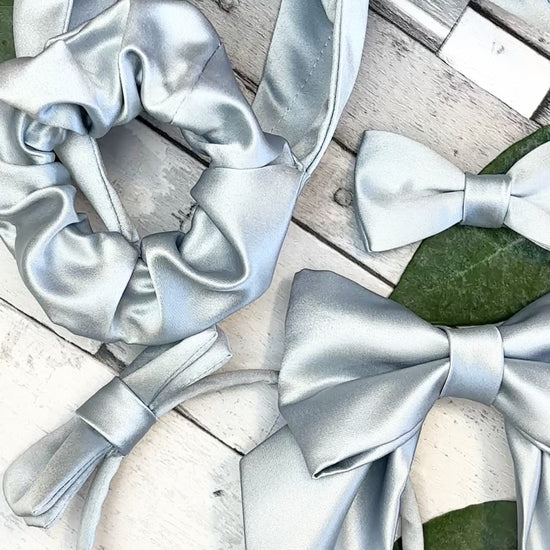 Dusty Blue Wedding hair accessories video2