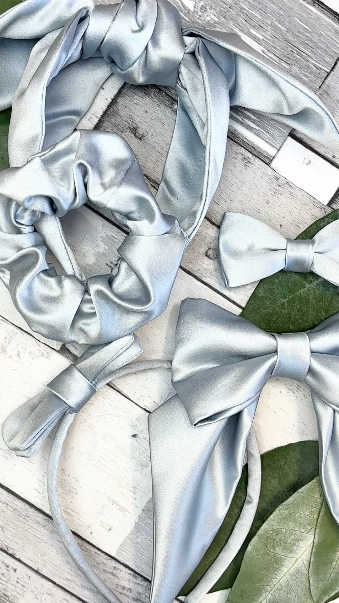 Dusty Blue Wedding hair accessories video2