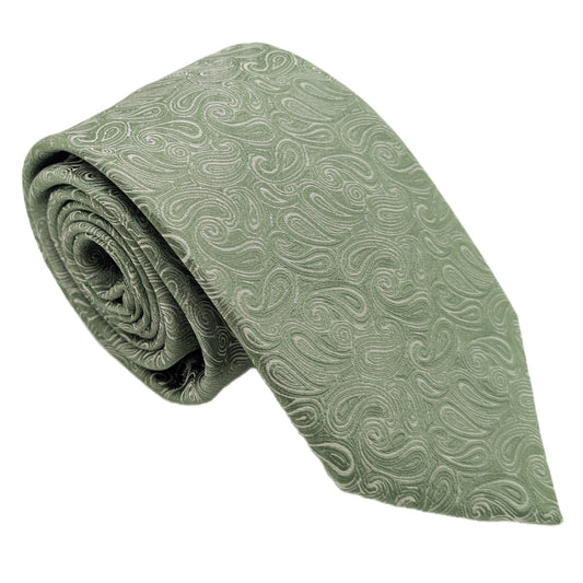 Wild Sage Paisley Wedding Tie