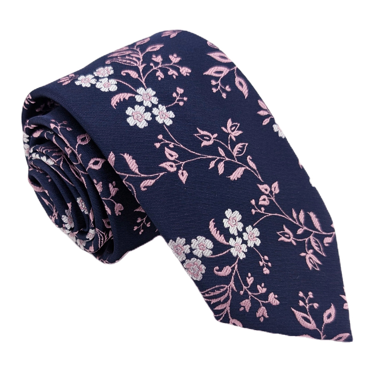 Navy & Pink Floral Wedding Swatch