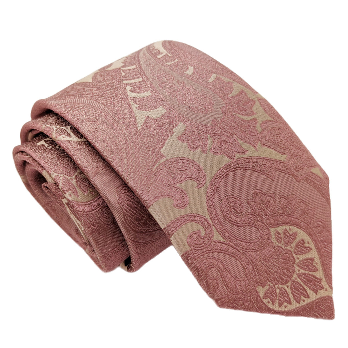 Persian Rose Paisley Silk Wedding Tie