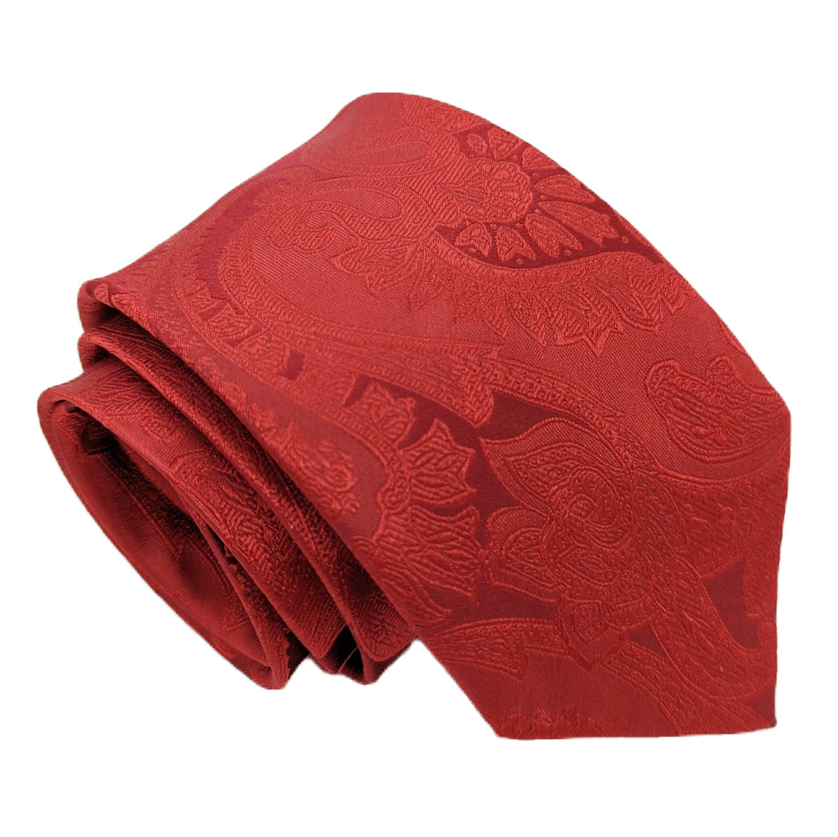 Red Paisley Silk Wedding Swatch