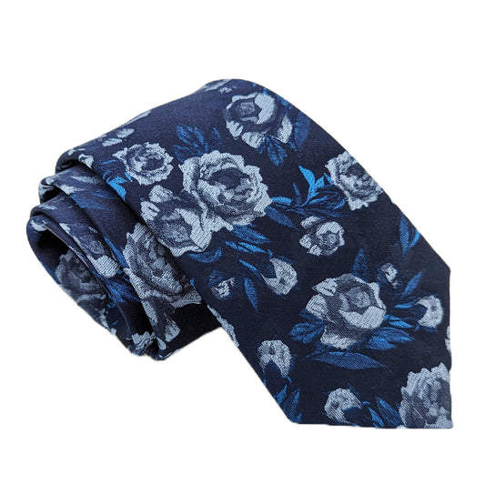 Moonlight Rose Silk Wedding Tie