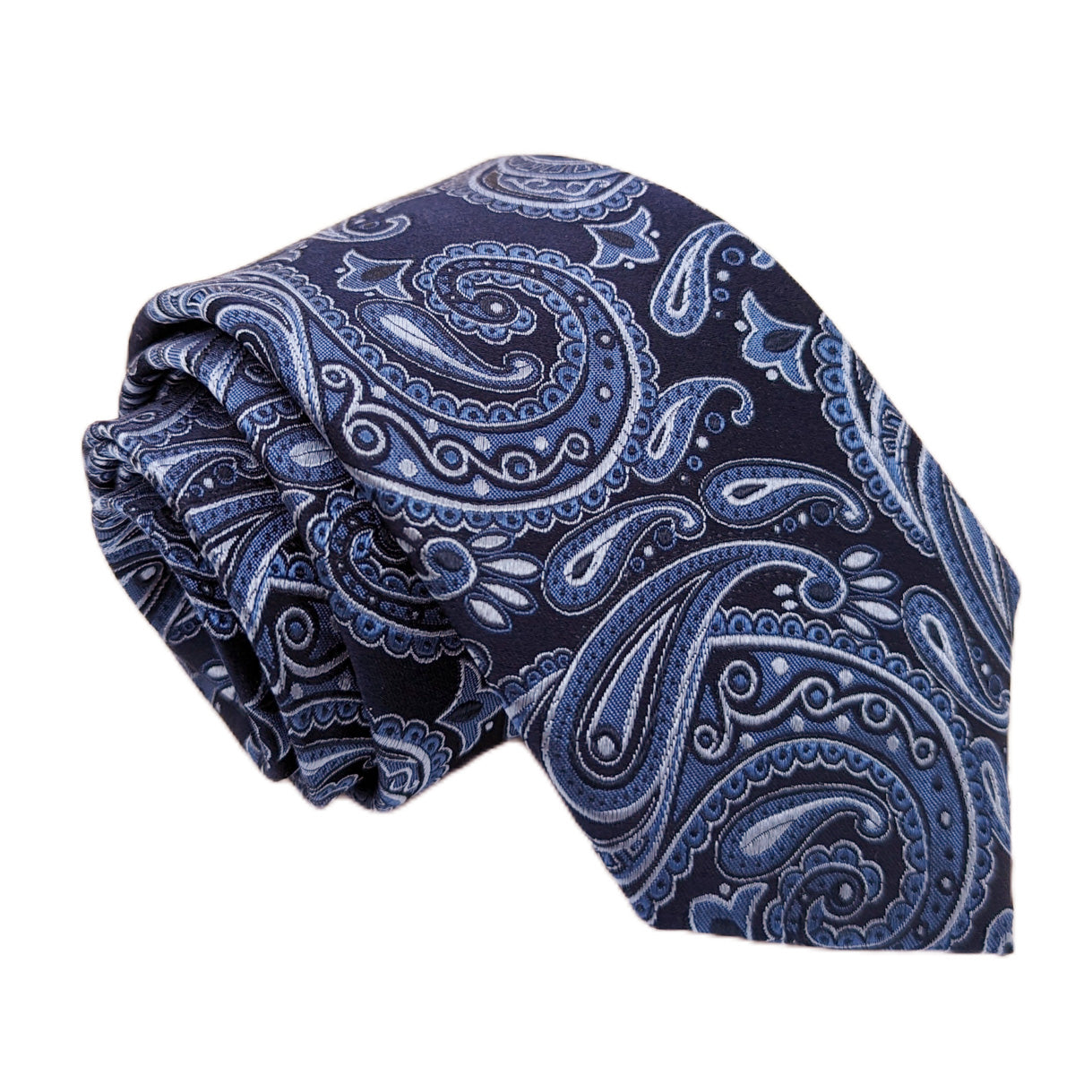 Navy & Blue Paisley Wedding Tie