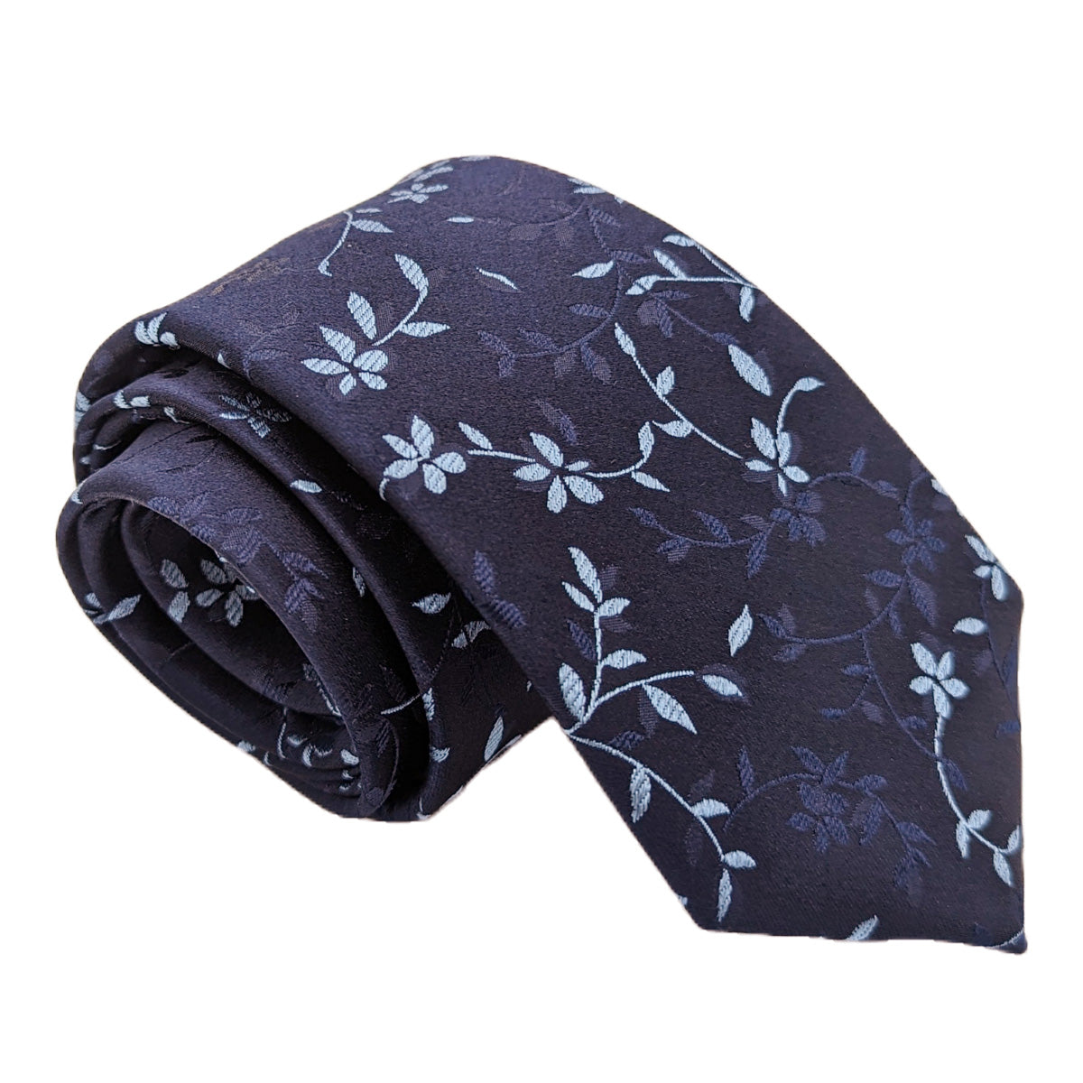 Navy & Blue Floral Wedding Tie