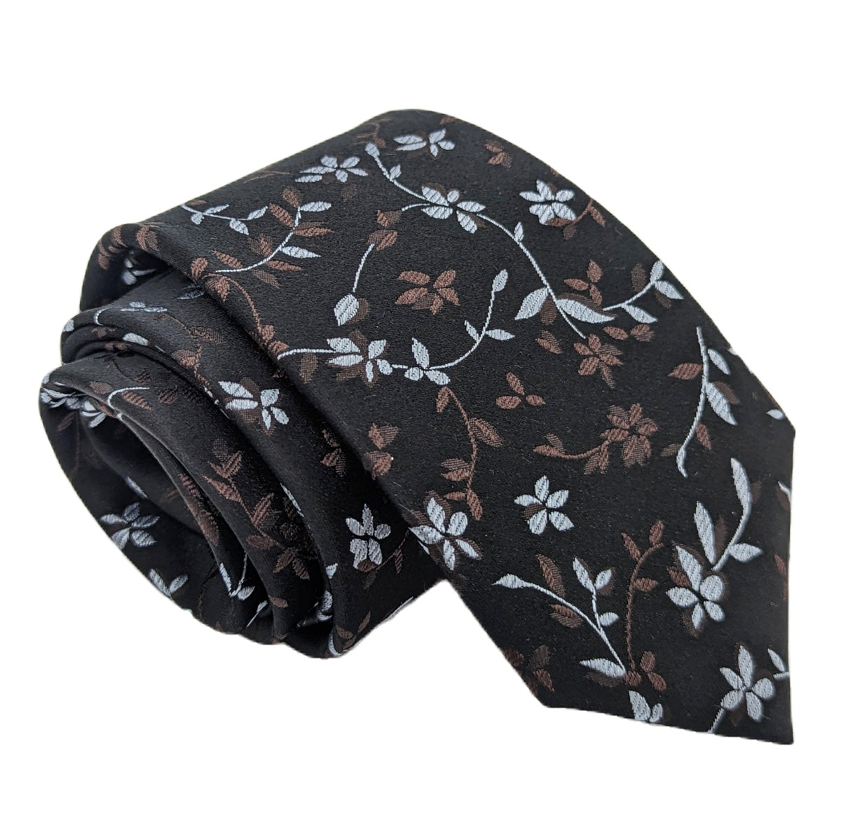 Moonlight Floral Silk Wedding Tie