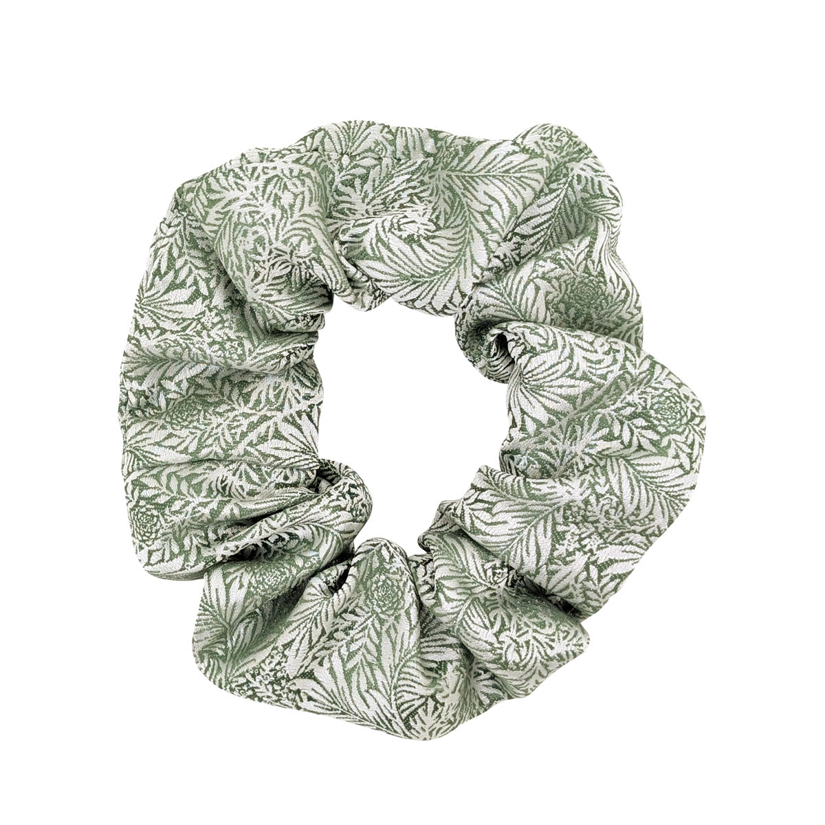 Sage & Silver Leaves Wedding Scrunchie
