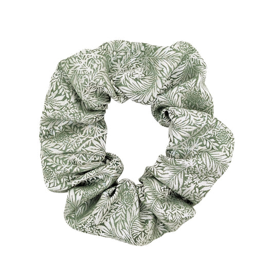 Sage & Silver Leaves Wedding Scrunchie