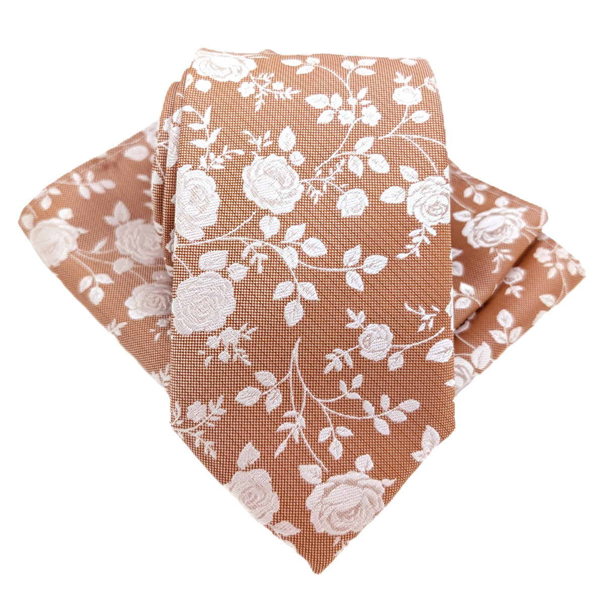Pale Ochre Rose Petals Pocket Square