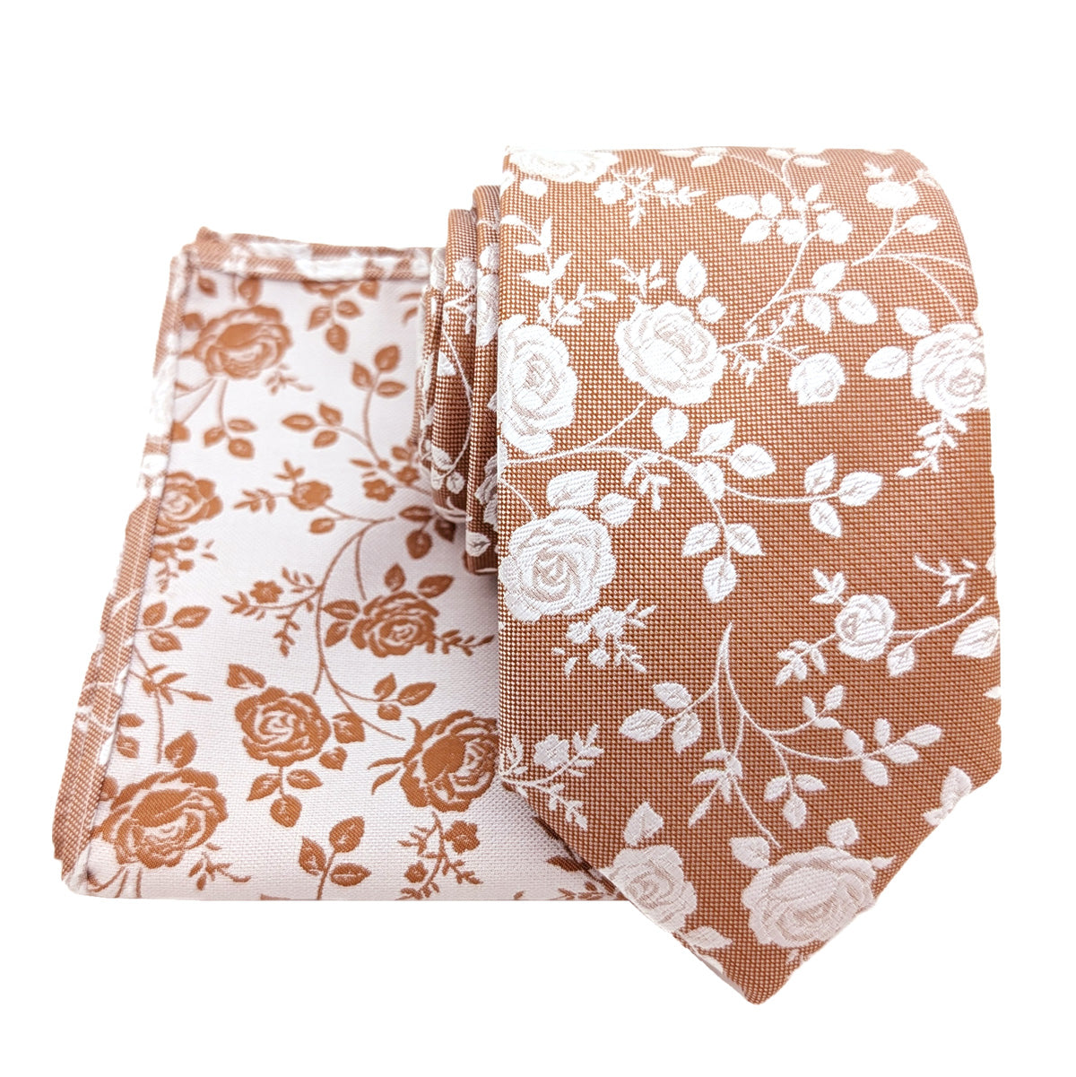 Pale Ochre Rose Petals Pocket Square