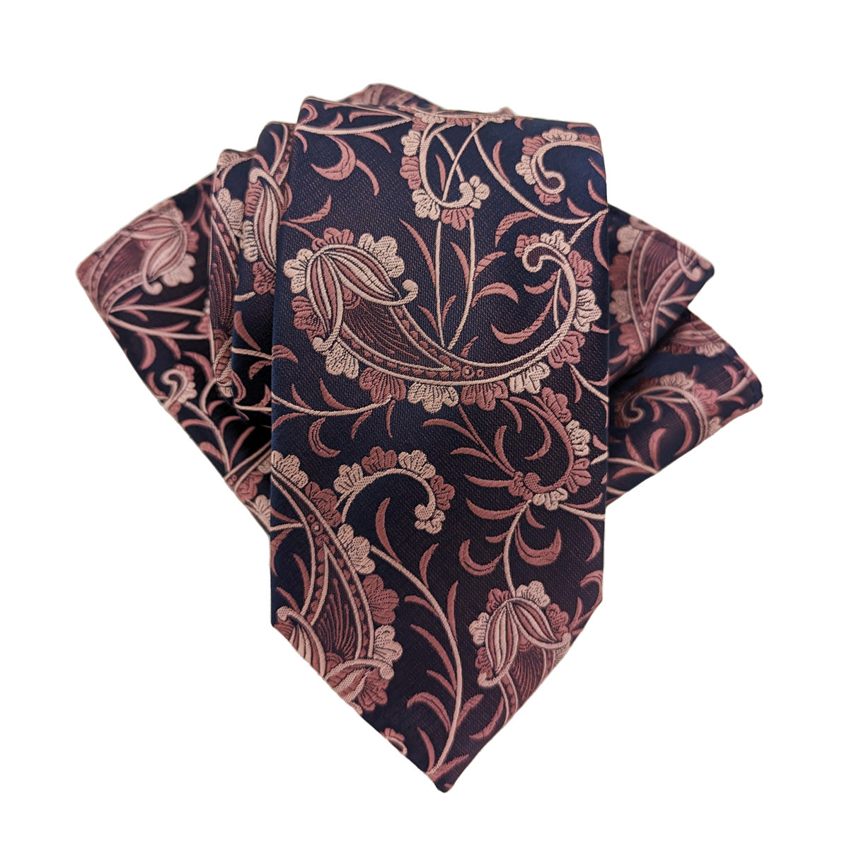 Rose Vintage Paisley Pocket Square