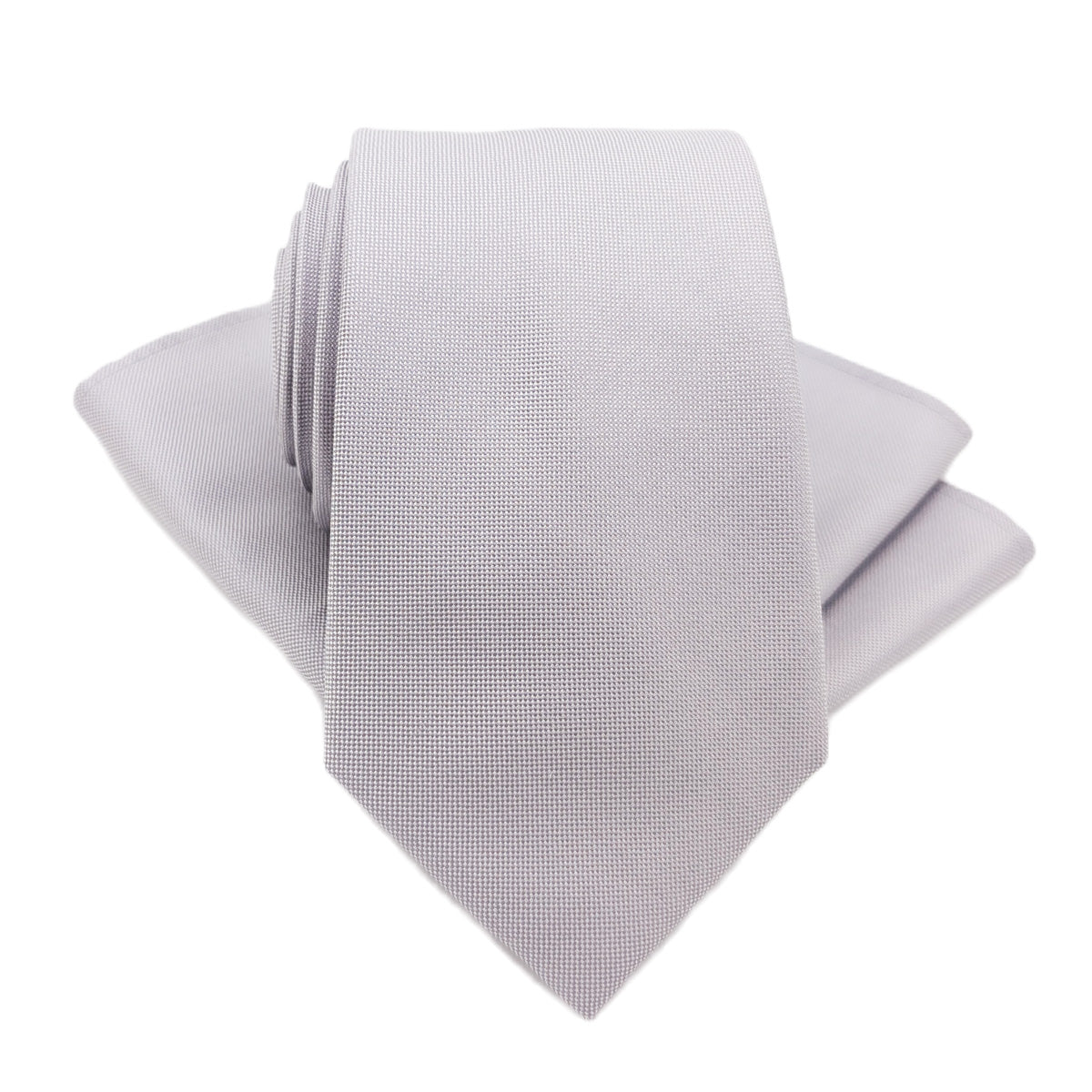 Silver Silk Wedding Tie