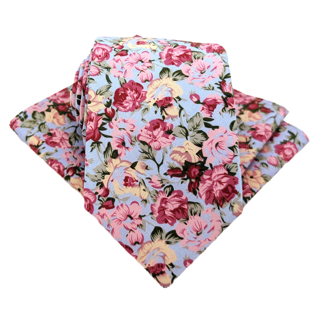 Sky Blossom Cotton Wedding Tie