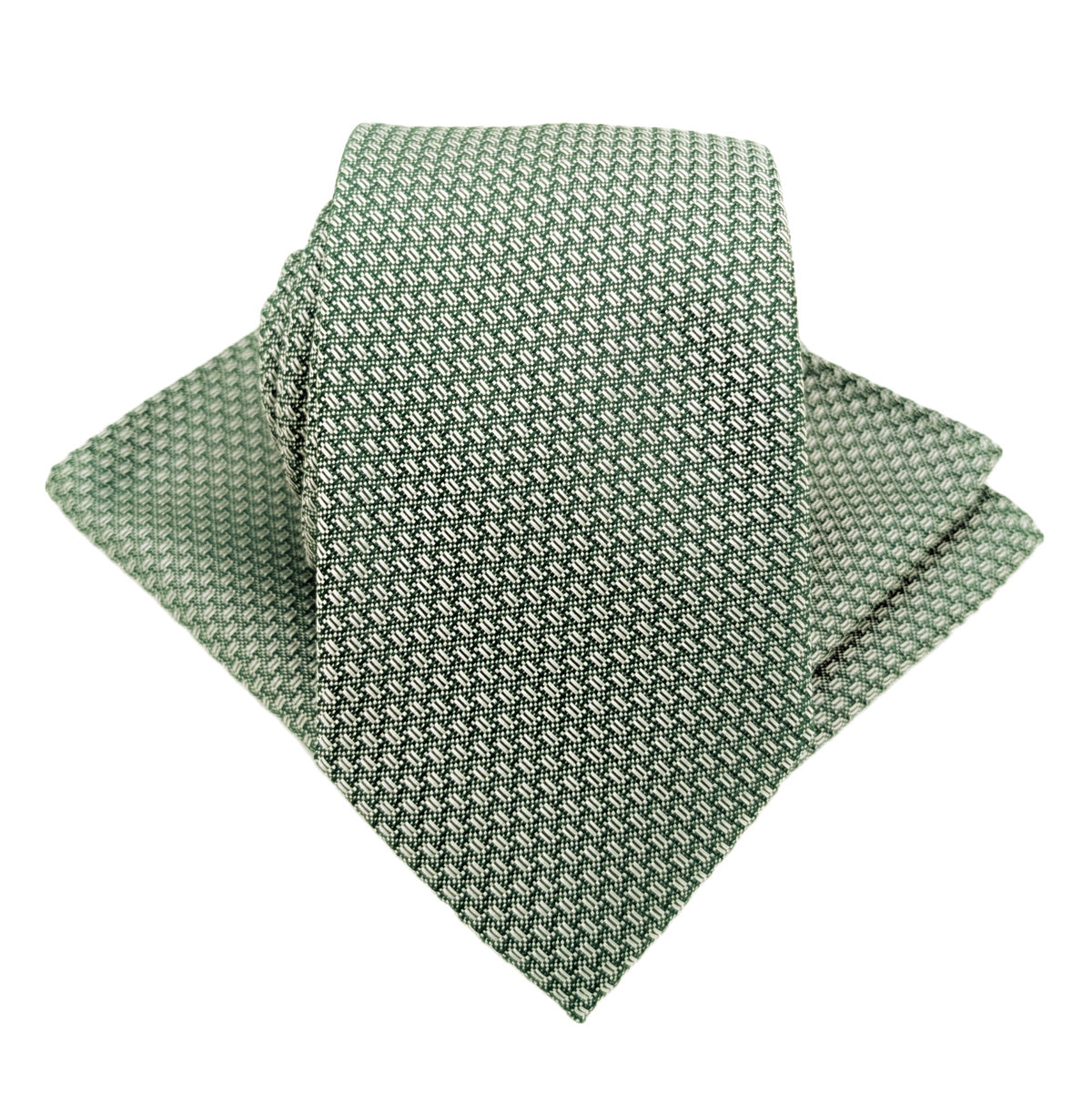 Dark Green Woven Wedding Tie
