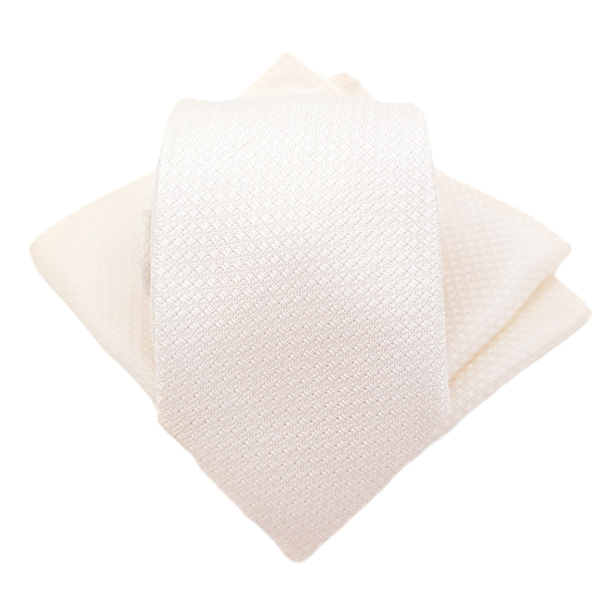 Neat Ivory Woven Pocket Square