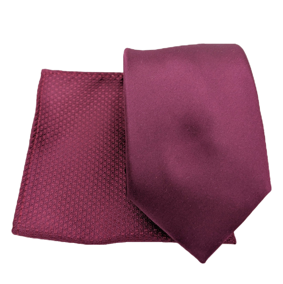 Mix and Match - Cassis Patterned & Cassis Wedding Tie Set