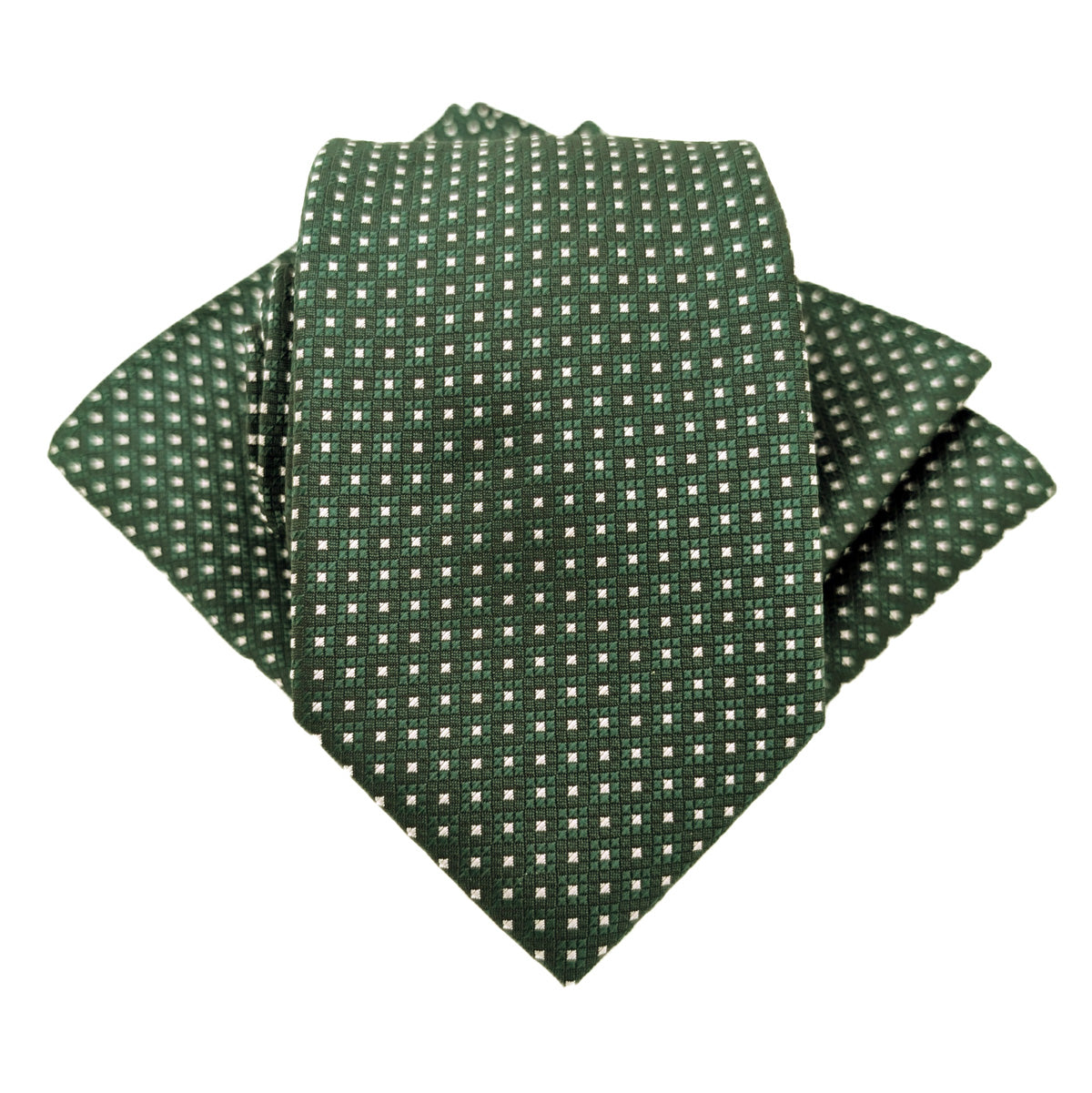 Dark Green Diamonds Wedding Tie
