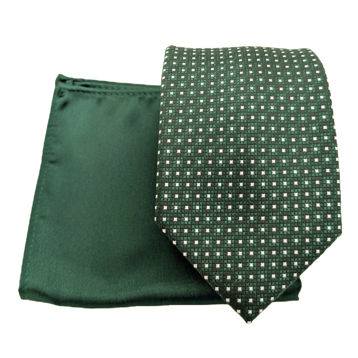 Mix and Match - Green Patterned & Green Wedding Tie Set