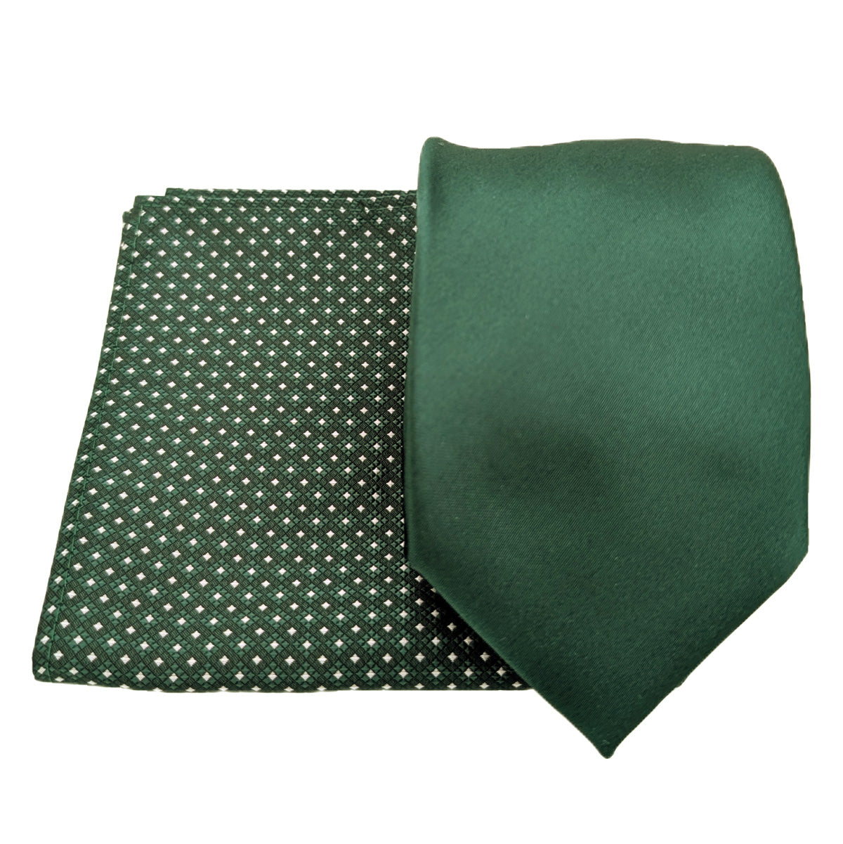 Mix and Match - Green Patterned & Green Wedding Tie Set