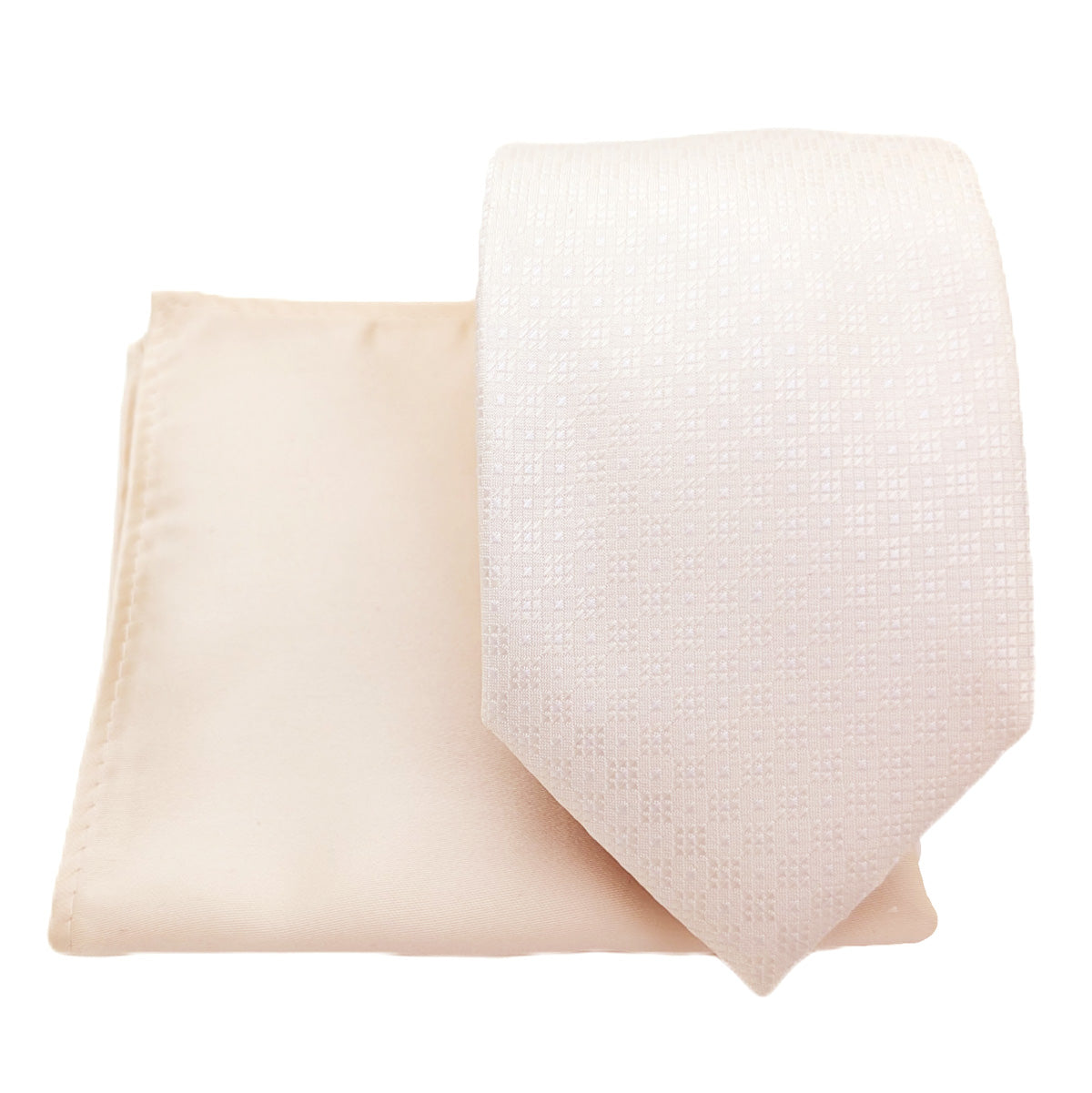 Mix and Match - Ivory Patterned & Ivory Wedding Tie Set