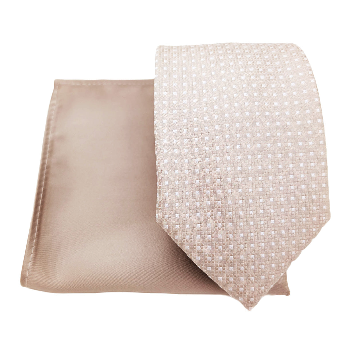 Mix and Match - Oyster Patterned & Oyster Wedding Tie Set