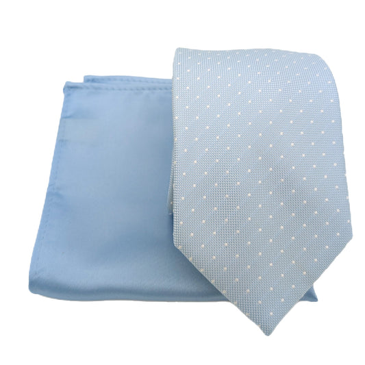 Mix and Match - Blue Patterned & Blue Wedding Tie Set
