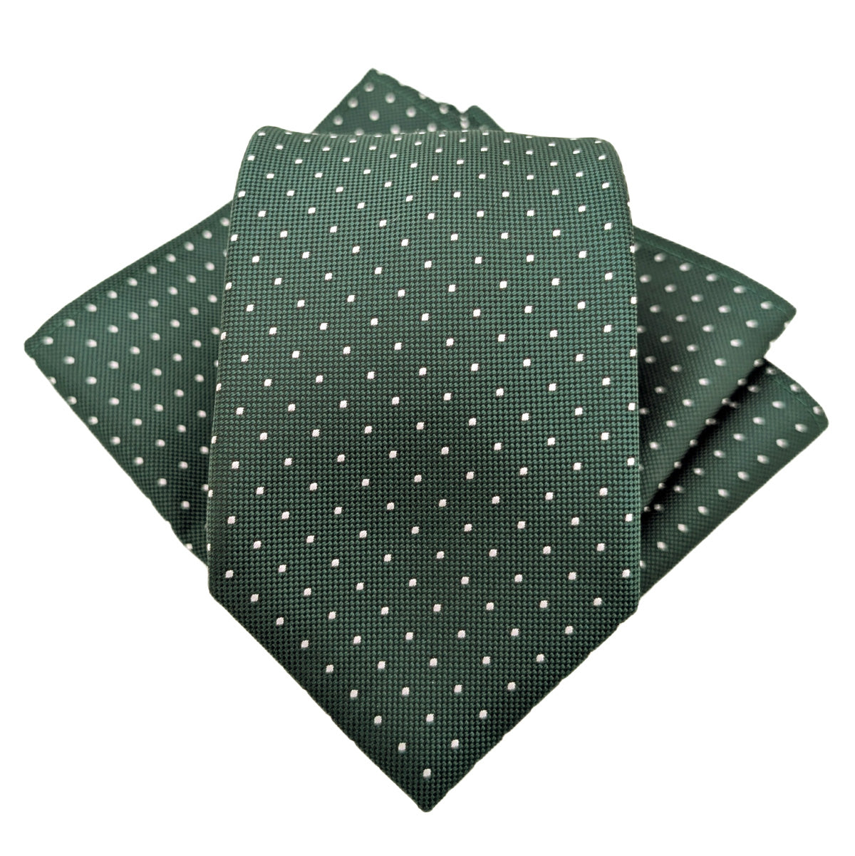 Dark Green Pin Dots Wedding Tie