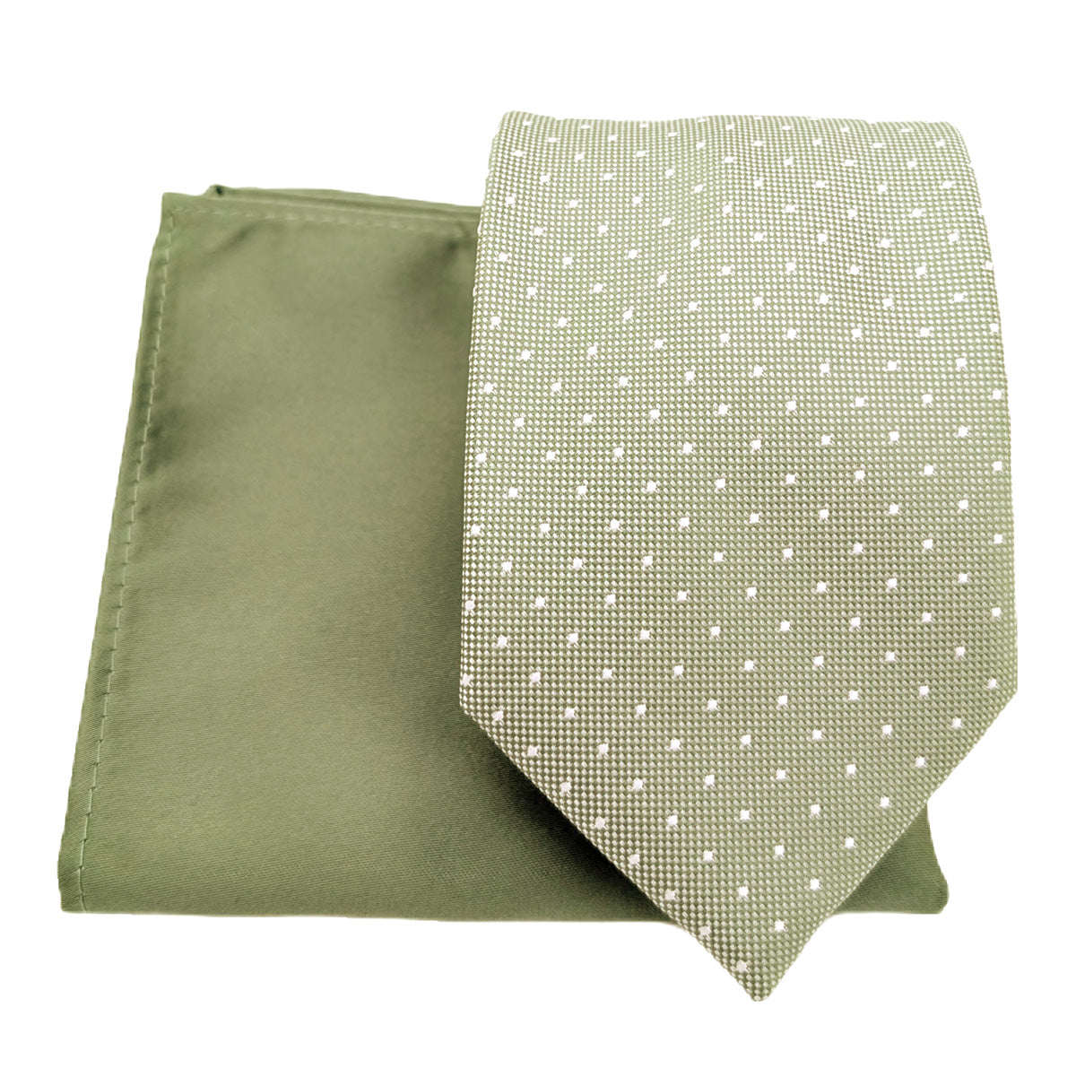 Mix and Match - Sage Patterned & Sage Wedding Tie Set