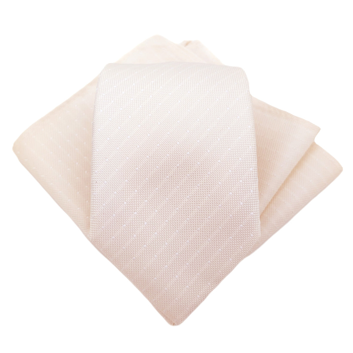 Ivory Pin Dots Pocket Square