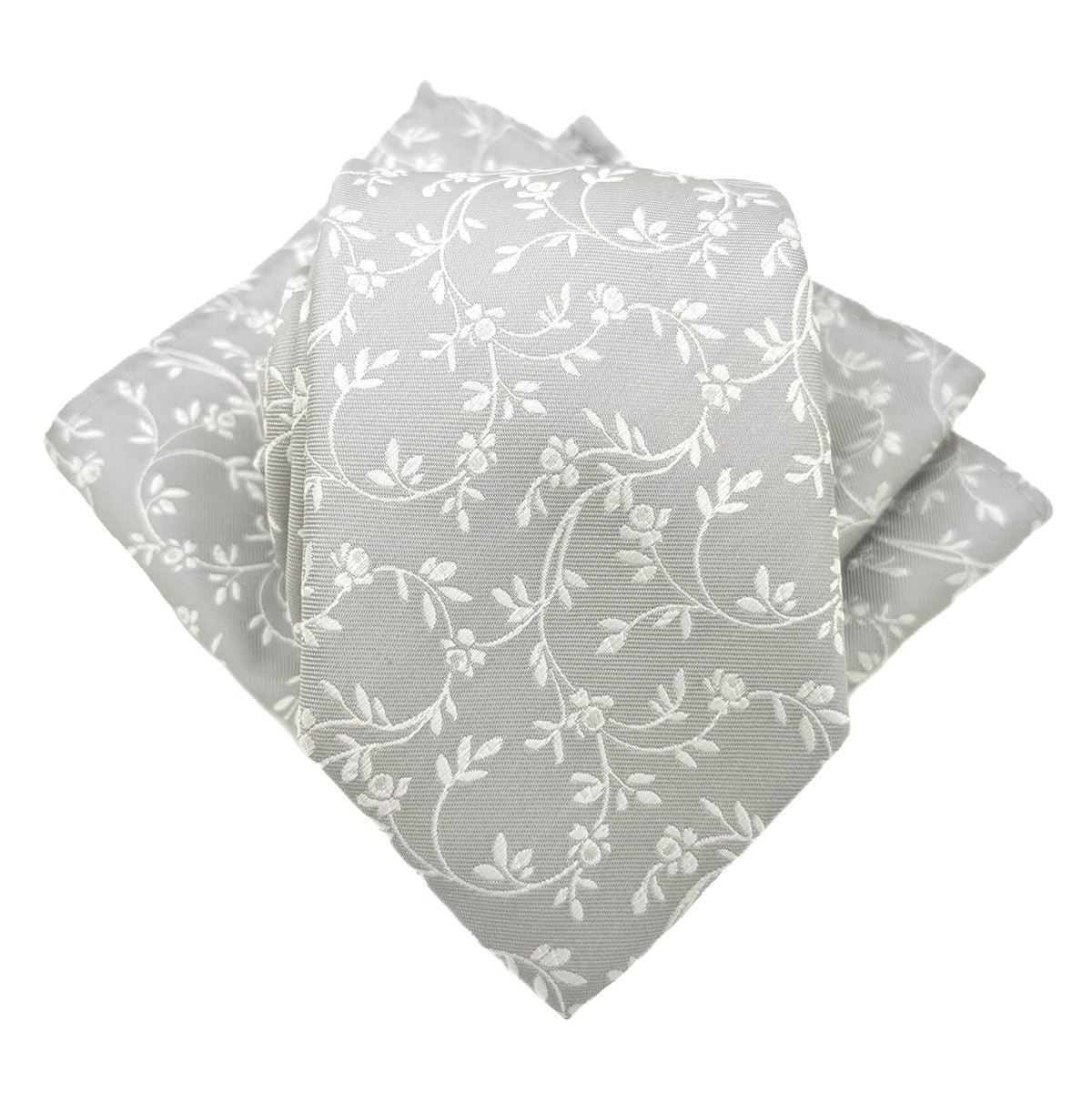 Pearl Grey Leaves Wedding Swatch
