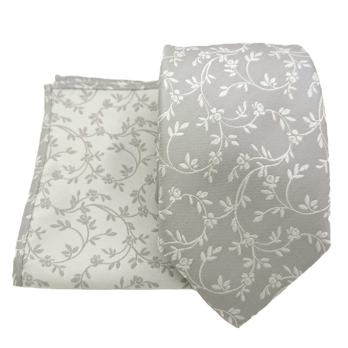 Pearl Grey Leaves Wedding Swatch