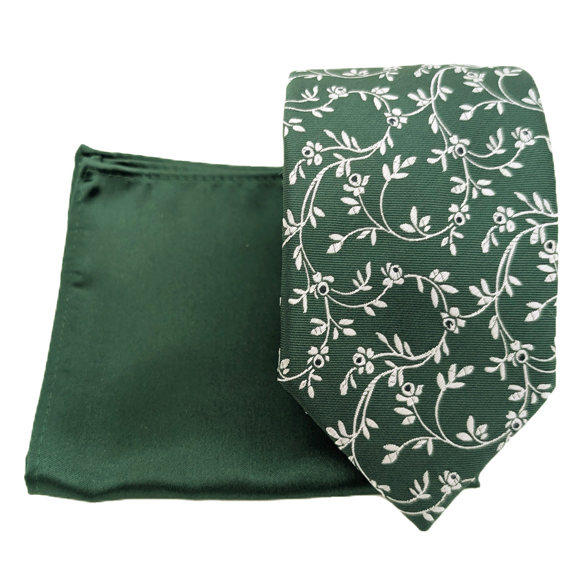 Mix and Match - Green Patterned & Green Wedding Tie Set