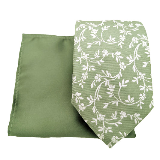 Mix and Match - Wild Sage Leaves & Wild Sage Wedding Tie Set