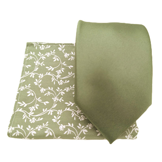Mix and Match - Wild Sage Leaves & Wild Sage Wedding Tie Set