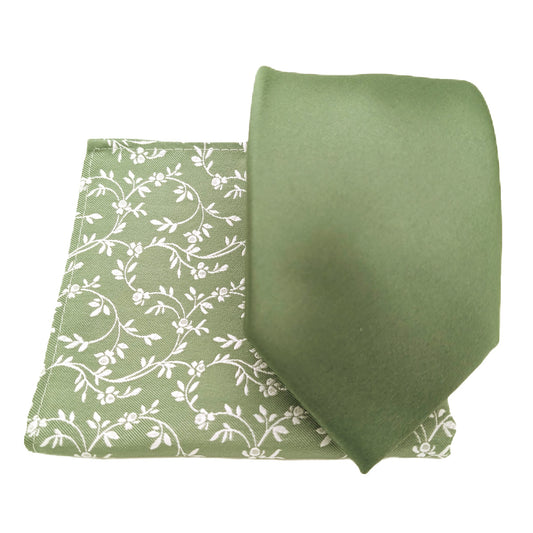 Mix and Match - Wild Sage Leaves & Wild Sage Wedding Tie Set