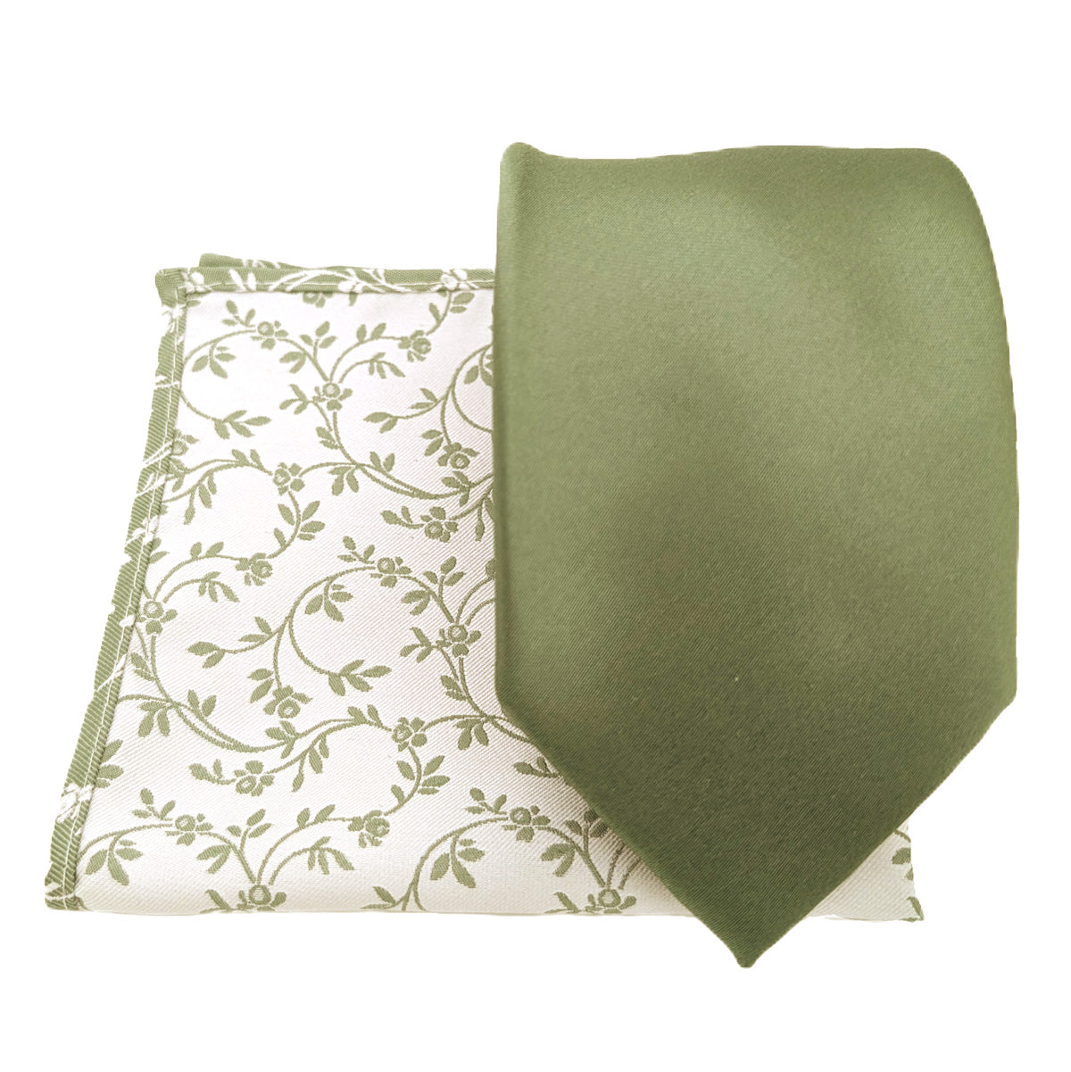 Mix and Match - Sage Patterned & Sage Wedding Tie Set