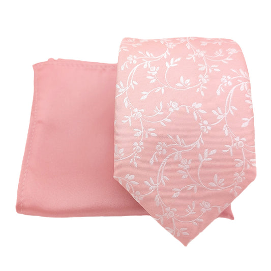 Mix and Match - Pink Patterned & Pink Wedding Tie Set