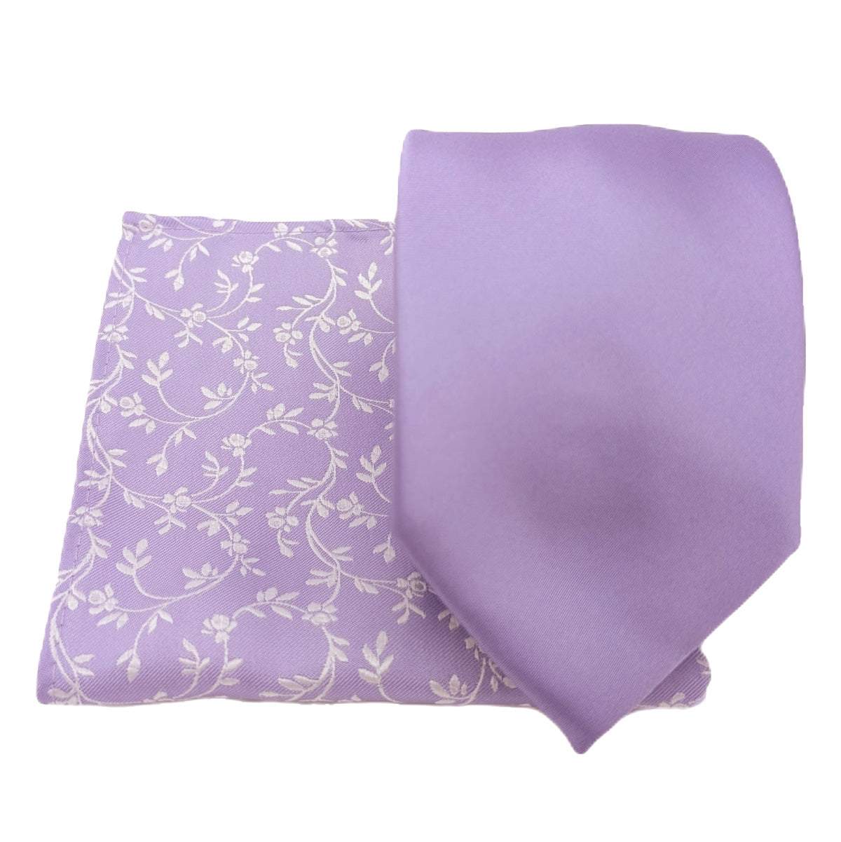 Cool Lilac Leaves Pocket Square