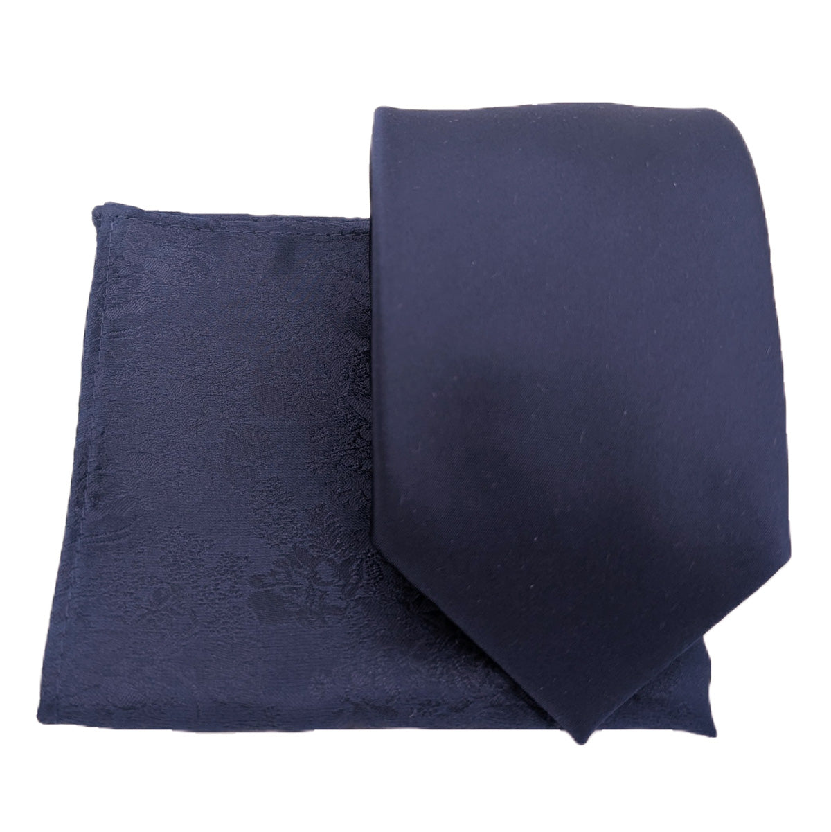 Mix and Match - Navy Patterned & Navy Wedding Tie Set
