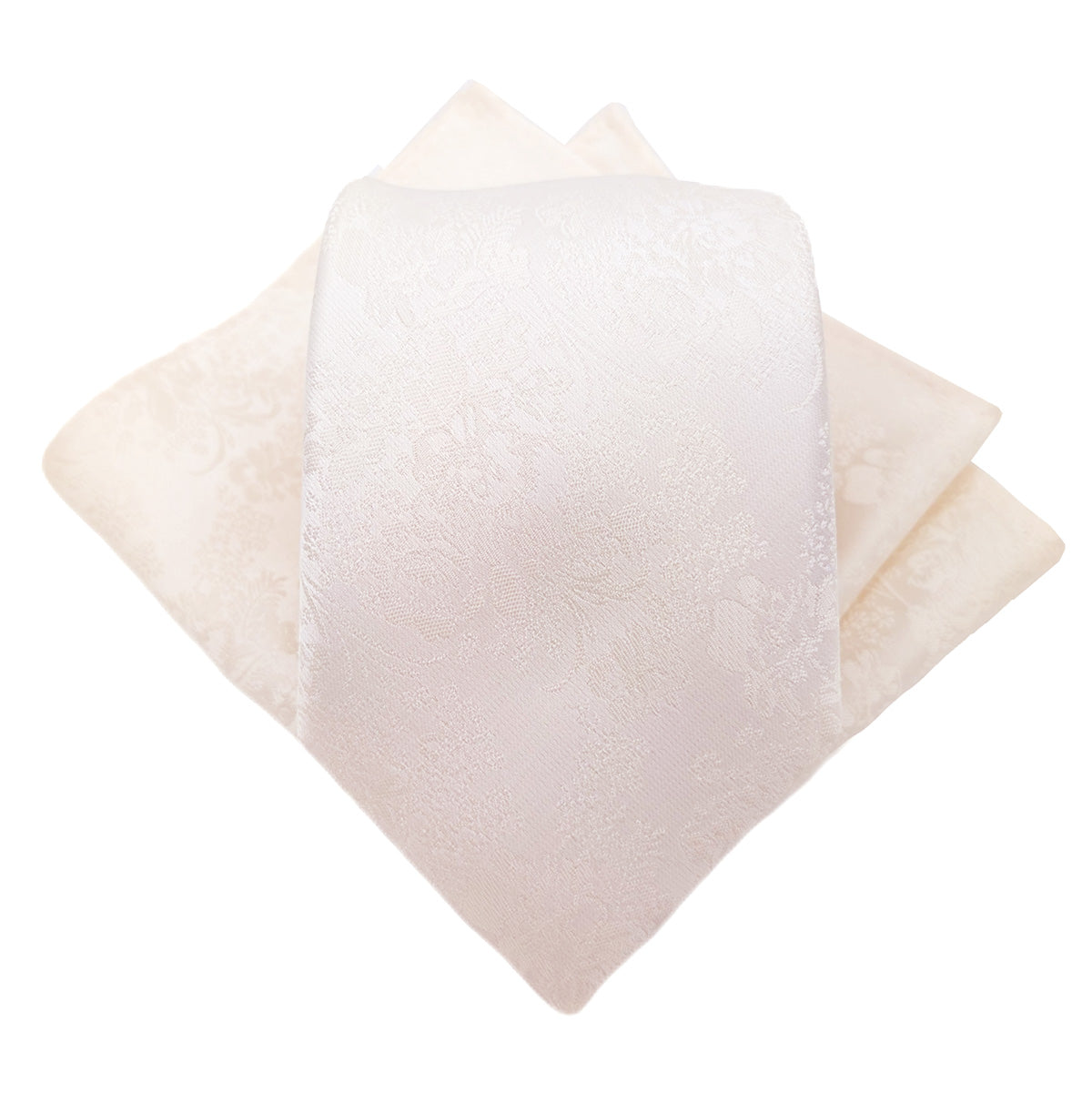 Ivory Floral Pocket Square