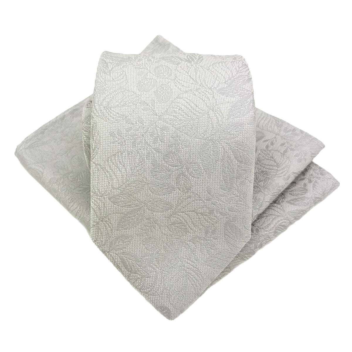 Pearl Grey Woodland Leaves Wedding Swatch