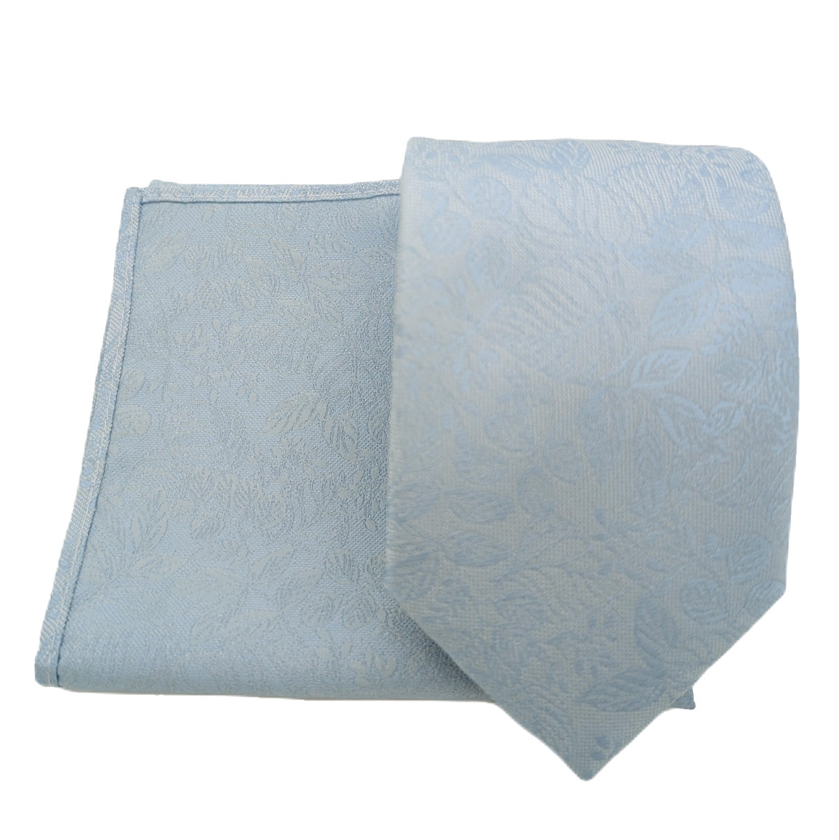 Cloudy Blue Woodland Leaves Pocket Square