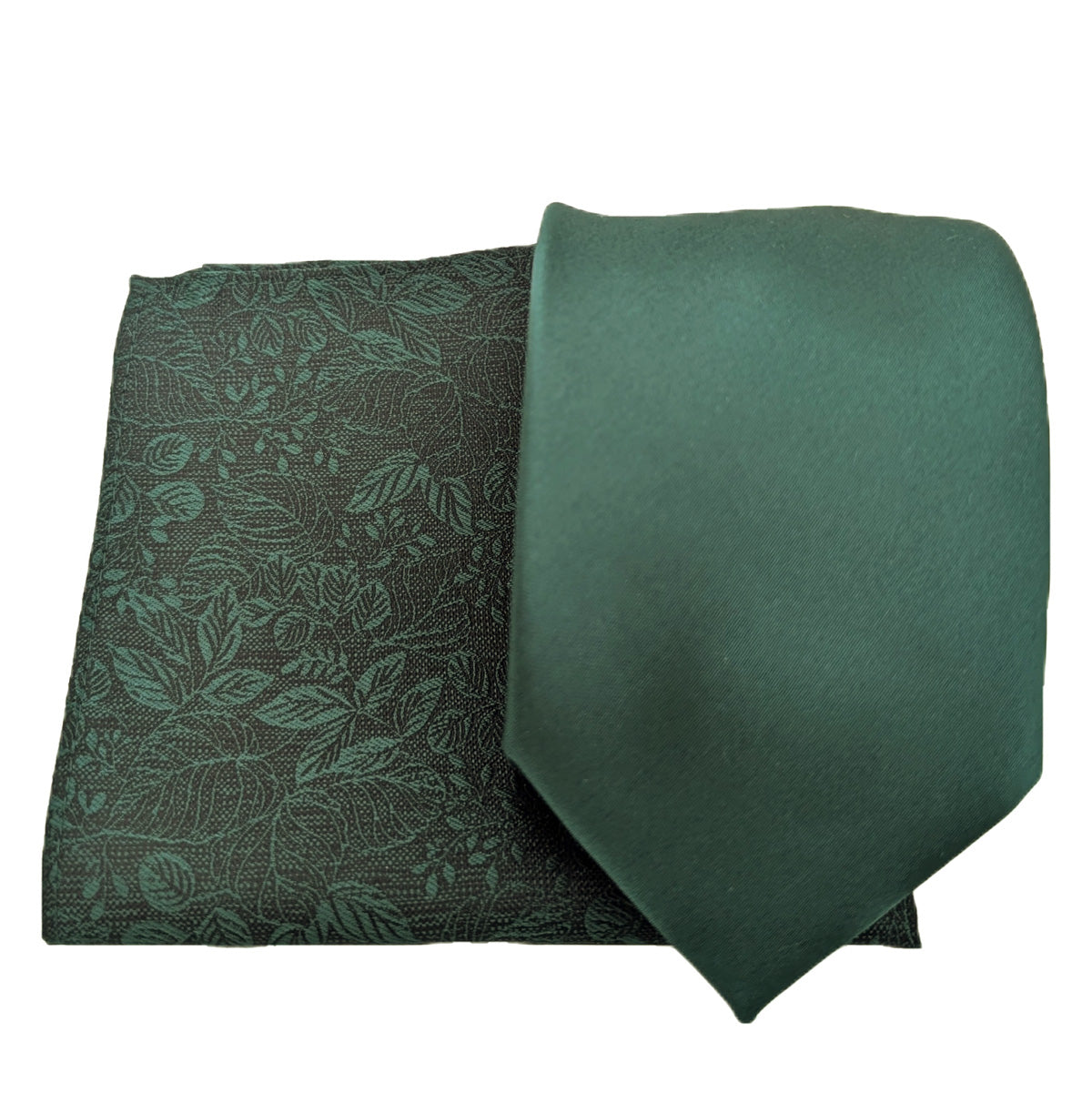 Mix and Match - Green Patterned & Green Wedding Tie Set