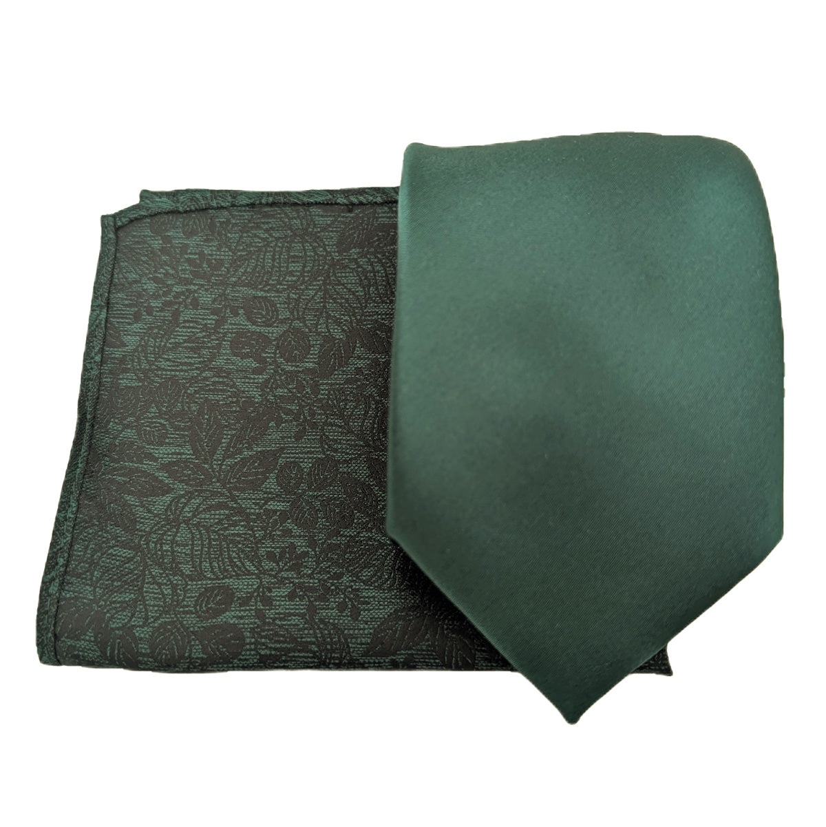Mix and Match - Green Patterned & Green Wedding Tie Set