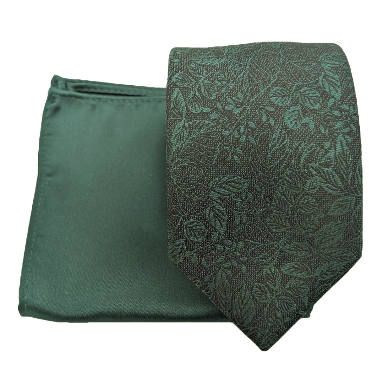 Mix and Match - Green Patterned & Green Wedding Tie Set