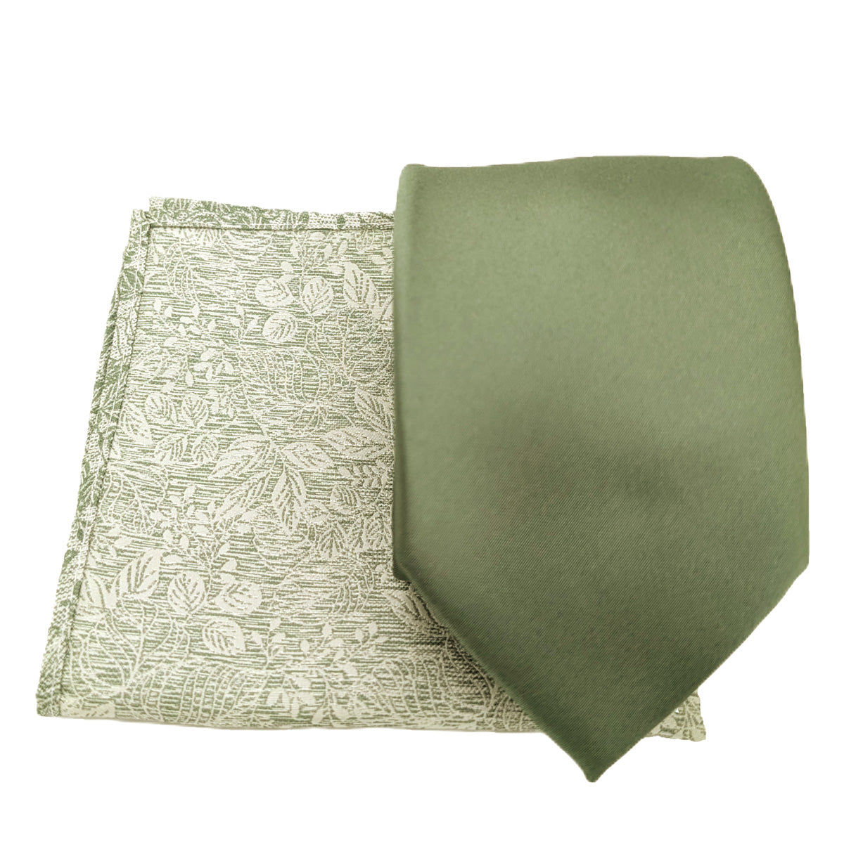 Mix and Match - Sage Patterned & Sage Wedding Tie Set